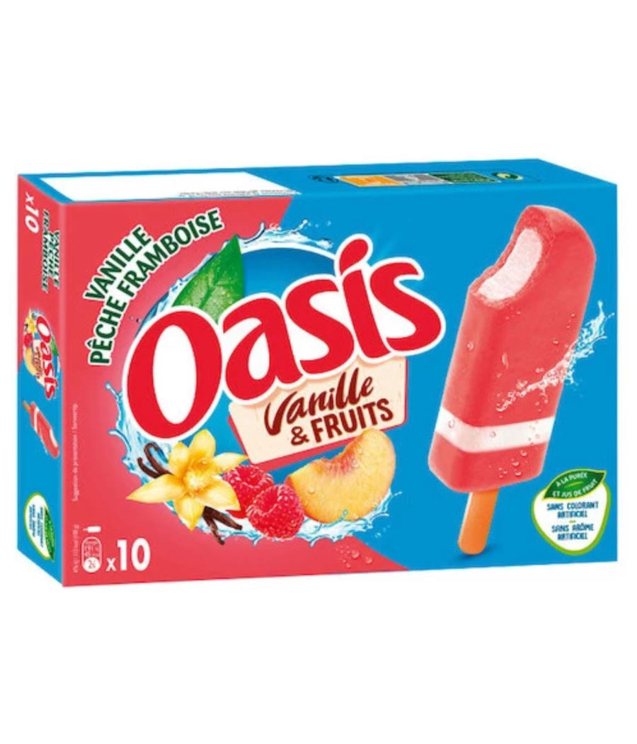 GLACE OASIS VANILLE PECHE FRAMBOISE 400G