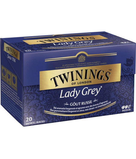 THE NOIR TWININGS LADY GREY 20 SACHETS 40G