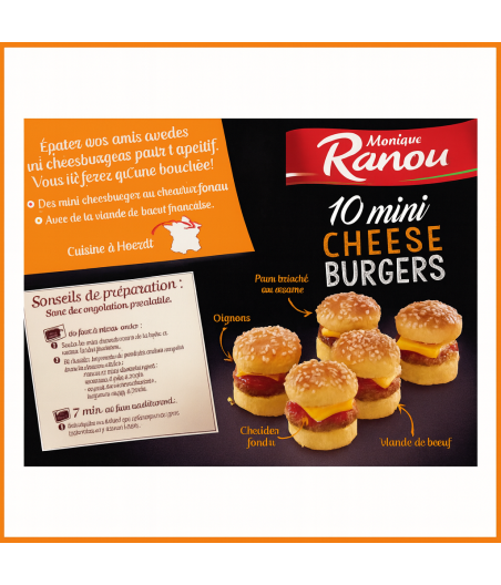 MINI-CHEESEBURGERS SURGELES MONIQUE RANOU 165G