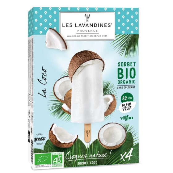SORBET COCO BIO LAVANDINES  70M X4