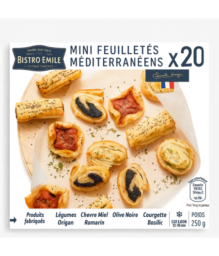MINI FEUILLETES MEDITERRANEENS BISTROT EMILLE 250G
