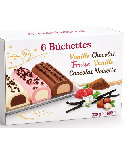 BUCHETTE VANILLE CHOCOLAT FRAISE NOISETTE 336 G