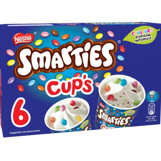 SMARTIE'S CUP'S 231 G (6 X 38.5G) (420 ML) (6 X 70 ML)