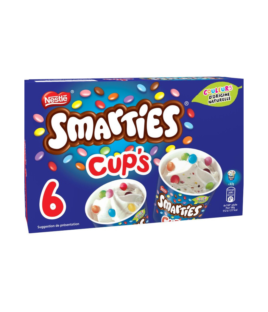 SMARTIE'S CUP'S 231 G (6 X 38.5G) (420 ML) (6 X 70 ML)