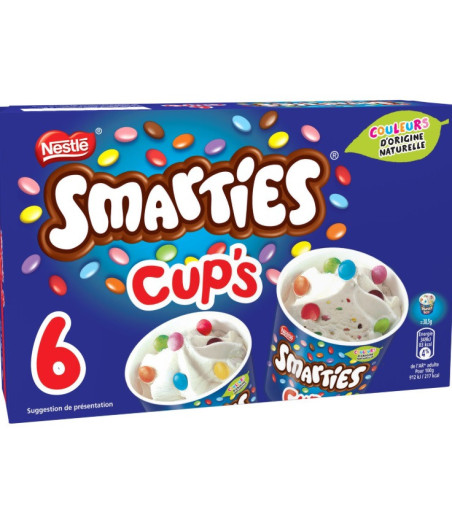 SMARTIE'S CUP'S 231 G (6 X 38.5G) (420 ML) (6 X 70 ML)