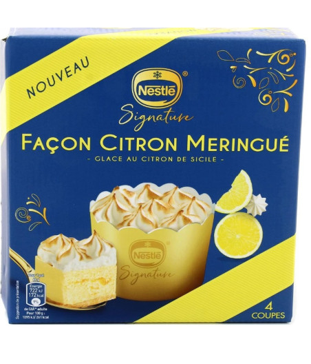 DESSERT GLACEE FACON CITRON MERINGUE NESLTE X4 264G