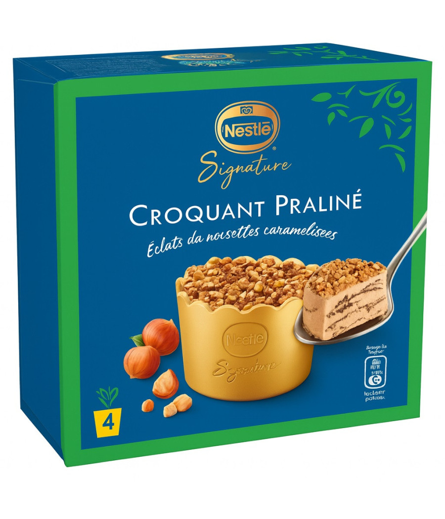 DESSERT GLACEE CROQUANT PRALINE NESTLE X4 310G