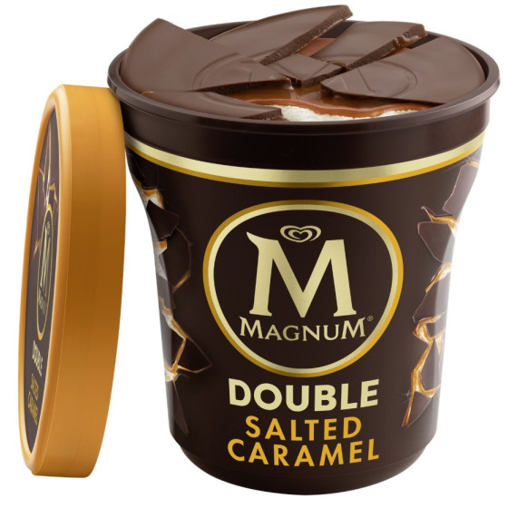 MAGNUM CREME GLACEE EN POT DOUBLE CARAMEL SALE 310G