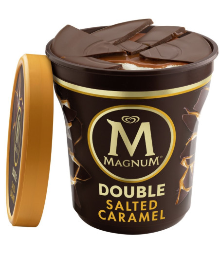 CREME GLACEE EN POT DOUBLE CARAMEL SALE MAGNUM 310G