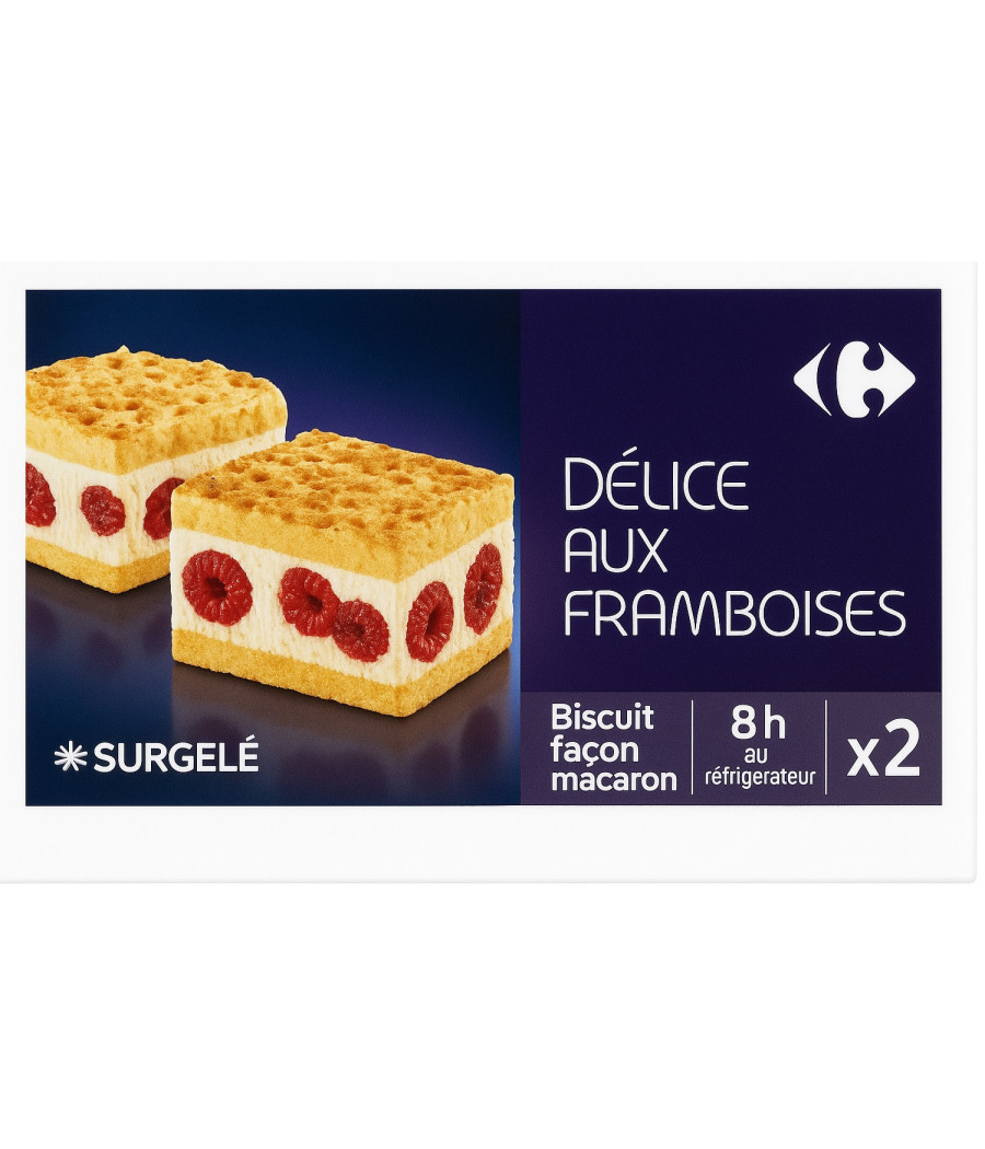 DELICE AUX FRAMBOISES FACON MACARONS 2X76 G