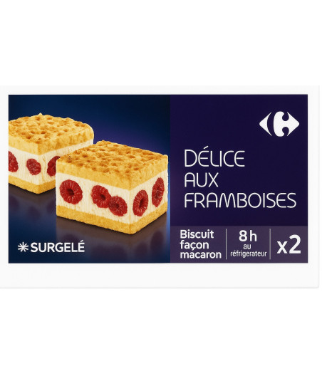 DELICE AUX FRAMBOISES FACON MACARONS CARREFOUR 76G