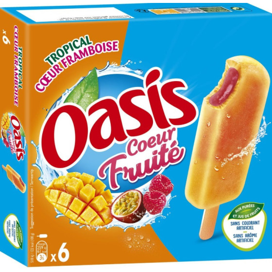 COEUR FRUITE TROPICAL FRAMBOISE OASIS