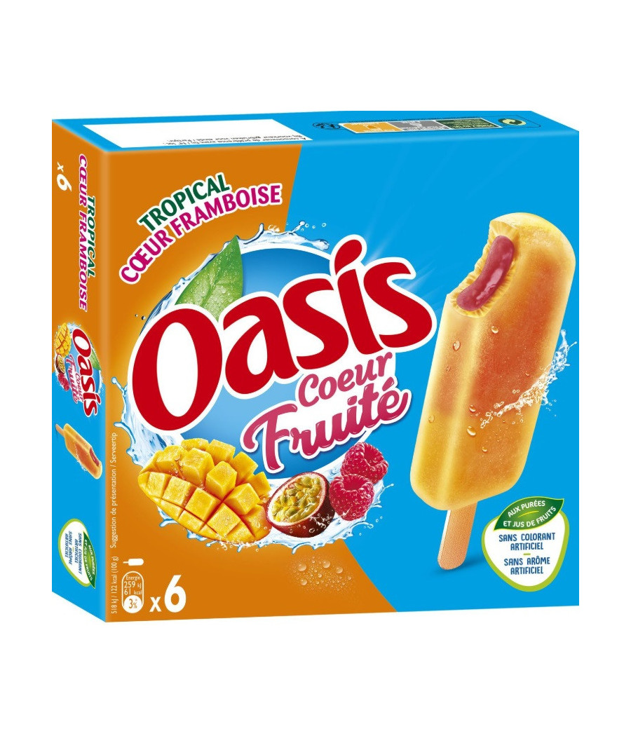 COEUR FRUITE TROPICAL FRAMBOISE OASIS