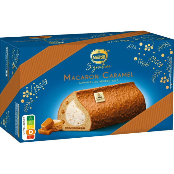 BUCHE MACARON CARAMEL AU BEURRE SALE 507G