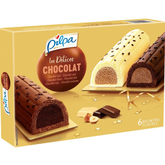 BUCHETTES 3 CHOCOLATS X6 PILPA 360G