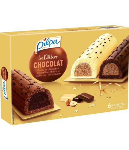 BUCHETTES 3 CHOCOLATS X6 PILPA 360G