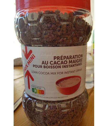 PREPARATION AU CACAO MAIGRE POUR BOISSON INSTANTANEE 800 G