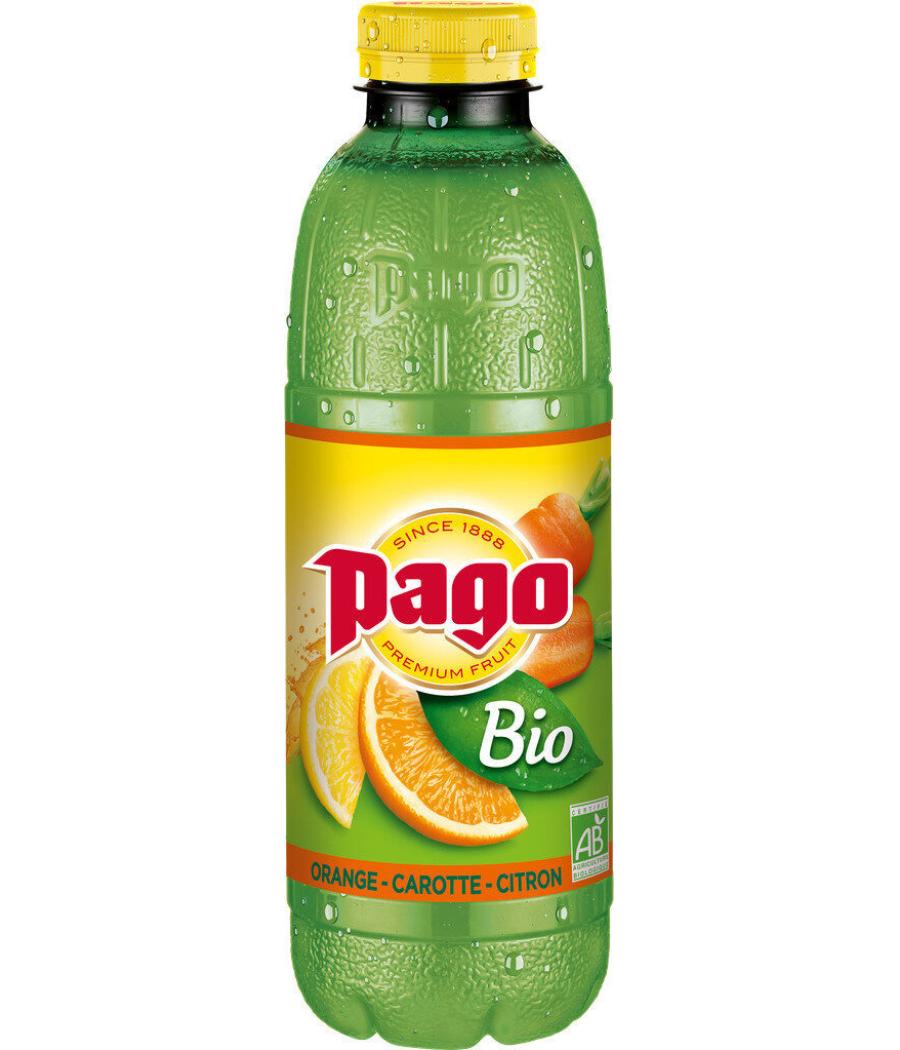 JUS D'ORANGE CAROTTE CITRON BIO PAGO 75CL