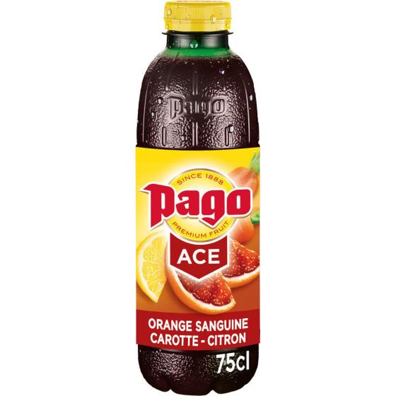 JUS D'ORANGE SANGUINE CAROTTE CITRON PAGO 75CL