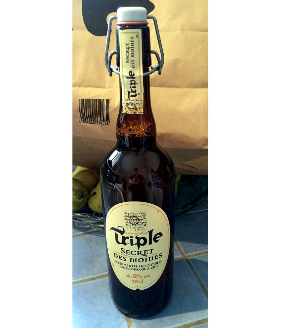 SECRET DES MOINES Bière blonde triple 8% 75c