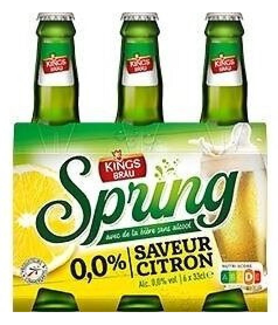 SPRING BIERE SANS ALCOOL AU CITRON 6X33CL 0.0% 330 ML