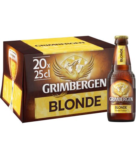 BIERE BLONDE D'ABBAYE GRIMBERGEN  20X25CL