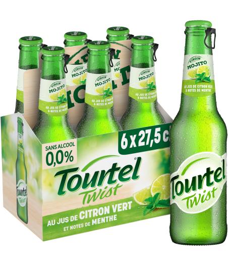 BIERES SANS ALCOOL AROMATISEES AU JUS DE CITRON VERT 6X 27,5CL