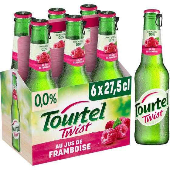BIERES SANS ALCOOL AROMATISEES  FRAMBOISE TOURTEL TWIST 6X27,5CL