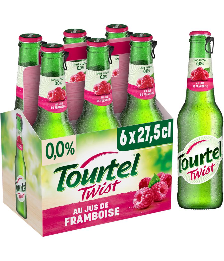 BIERES SANS ALCOOL AROMATISEES  FRAMBOISE TOURTEL TWIST 6X27,5CL