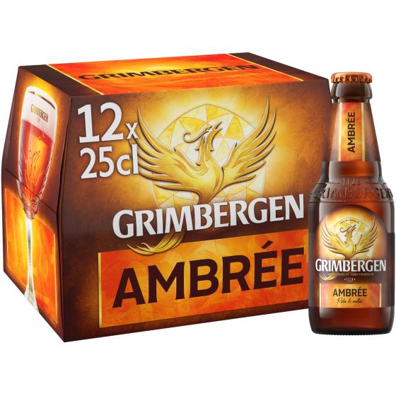 BIERE D'ABBAYE AMBREE GRIMBERGEN 12X25CL
