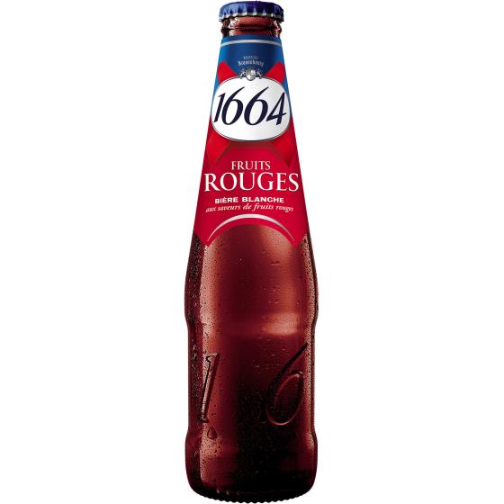 BIERE AROMATISE FRUITS ROUGES  1664 25CL