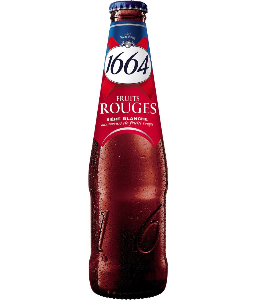 BIERE AROMATISE FRUITS ROUGES  1664 25CL