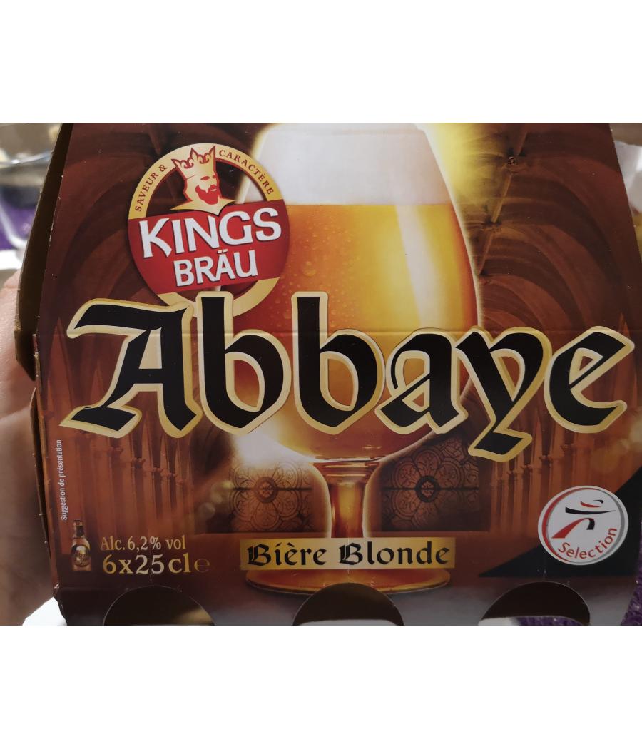 BIERE BLONDE ABBAYE 6.2° KINGSBRAU 6X25CL