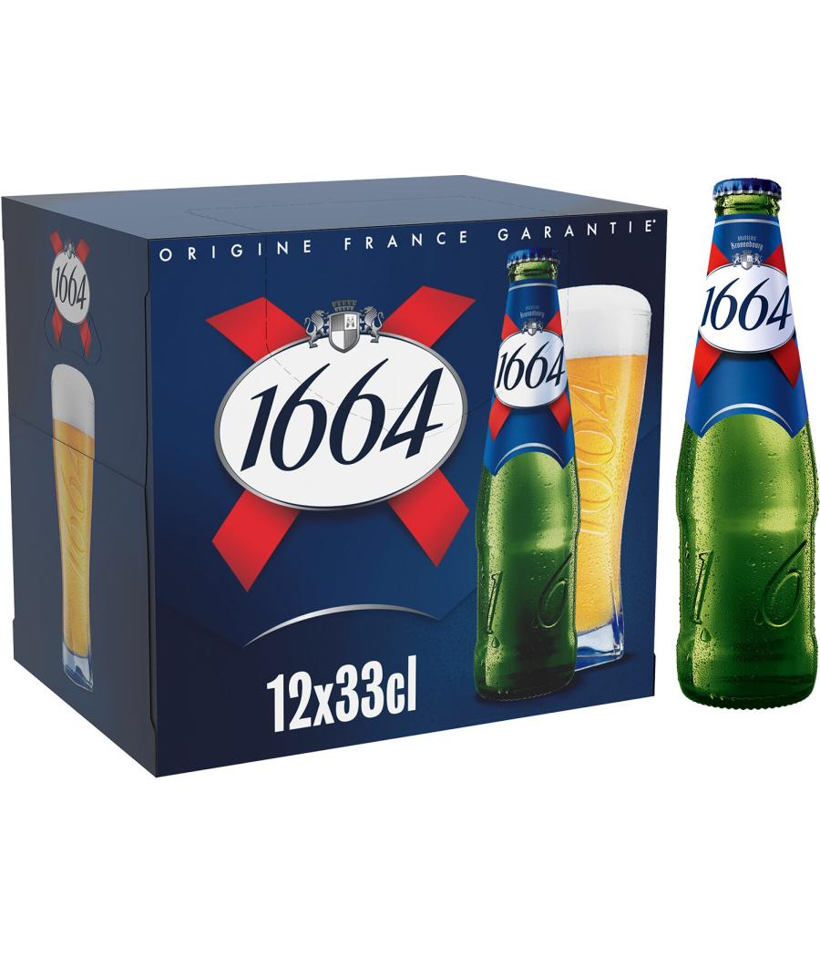 BIERE BLONDE 5.5° 1664 12X33CL