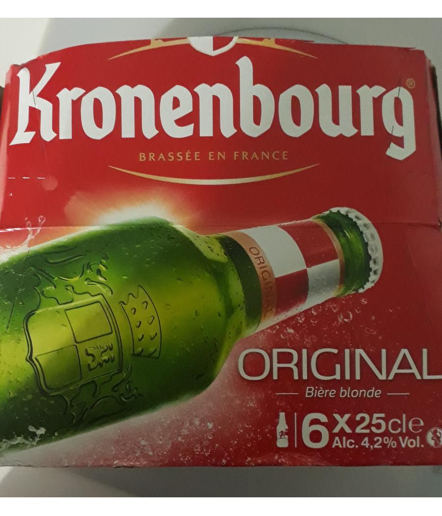 BIERE D'ALSACE 4.2° KRONENBOURG 6X25CL