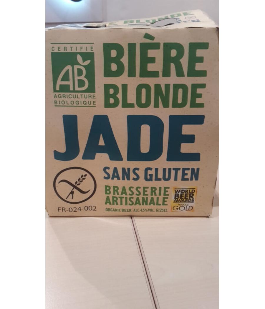 BIERE BLONDE BIO JADE SANS GLUTEN 6X25 CL