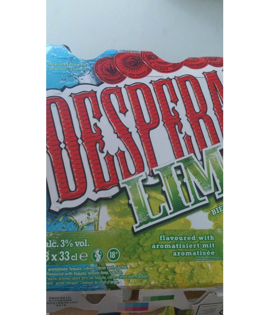 BIERE AROMATISEE TEQUILA LEMON CACTUS DESPERADOS 3X33CL