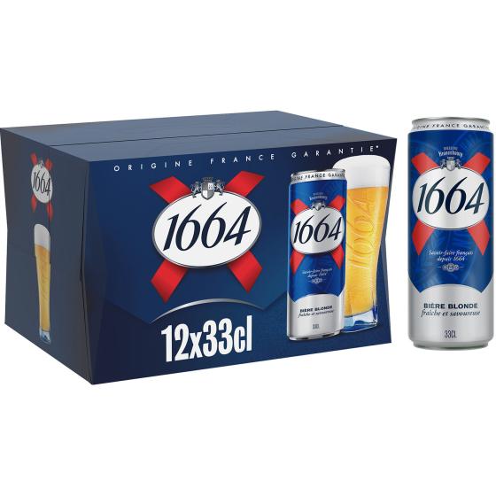 BIERRE BLONDE 1664 12 X 33CL 5.5 DEGRE ALCOOL