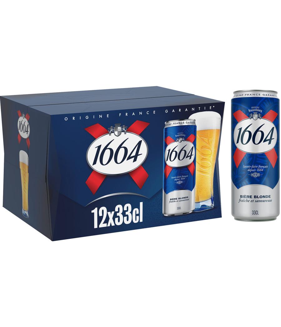 BIERRE BLONDE 1664 12 X 33CL 5.5 DEGRE ALCOOL