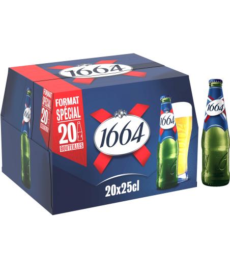 BIERRE BLONDE PREMIUM 1664 20 X 25CL 5.5 DEGRE ALCOOL