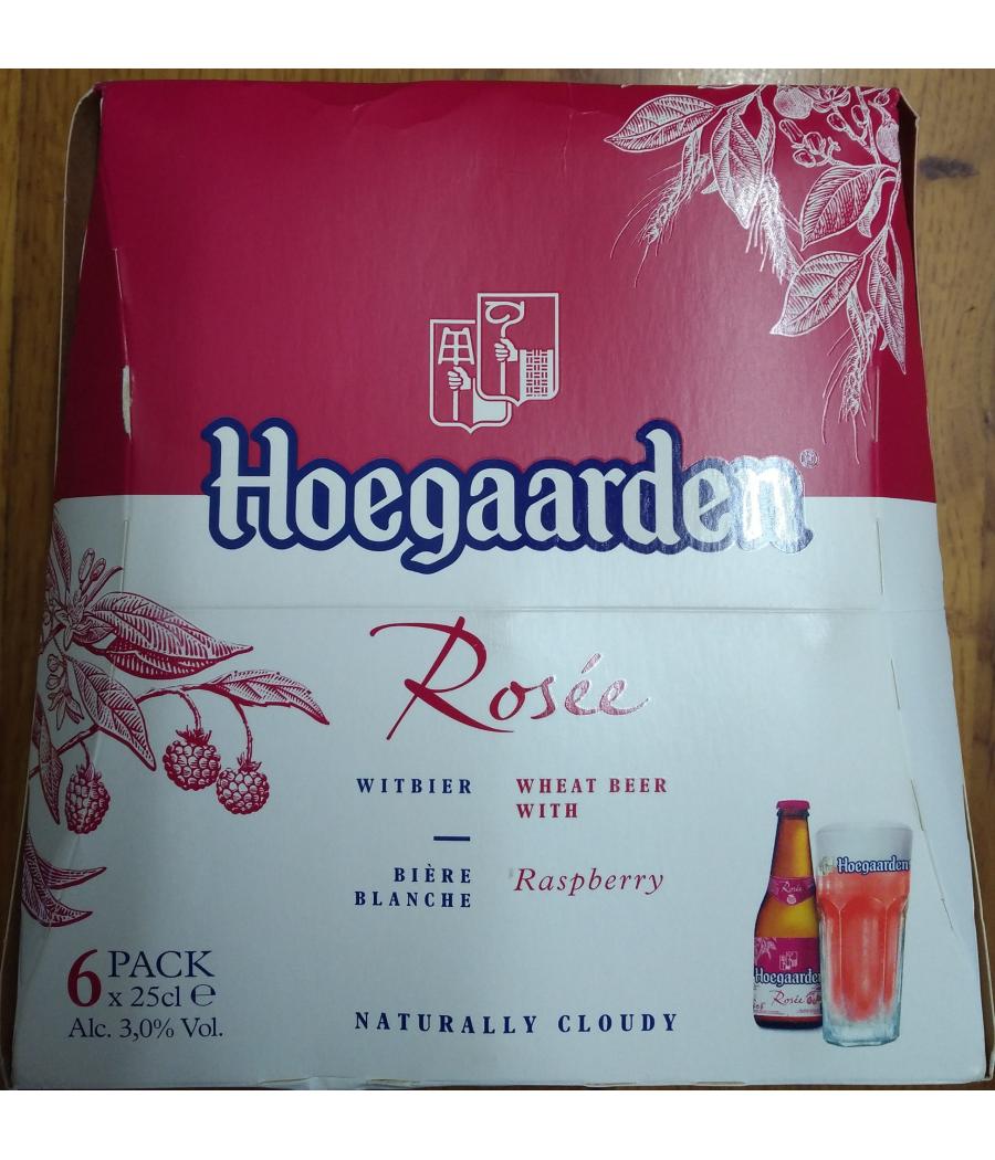 BIERE BLANCHE ROSEE HOEGAARDEN  6 X 25CL