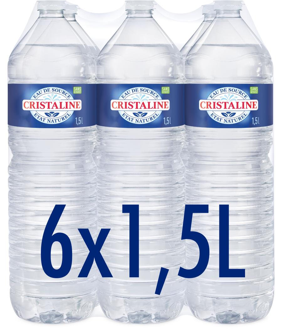 EAU CRISTALINE EAU DE SOURCE 6X1.5L