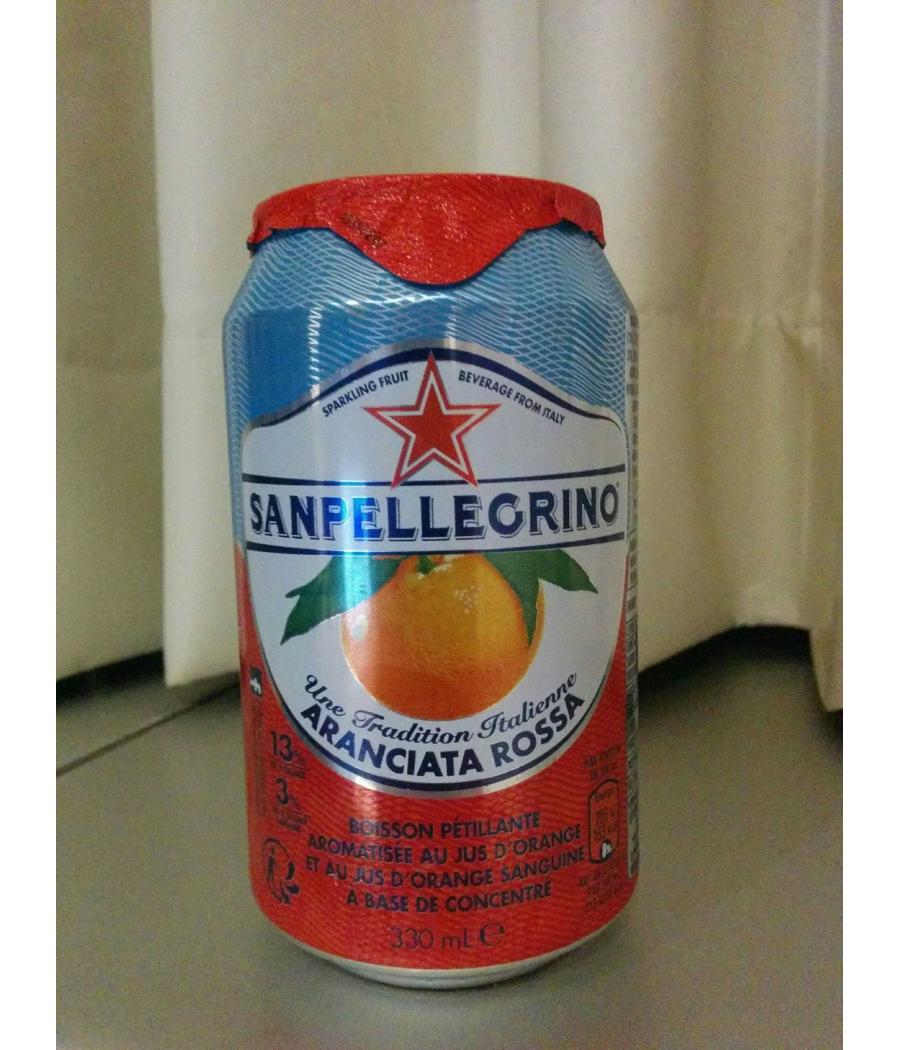 BOISSON SANPELLEGRINO PETILLANTE AU JUS D'ORANGE SANGUINE 33CL