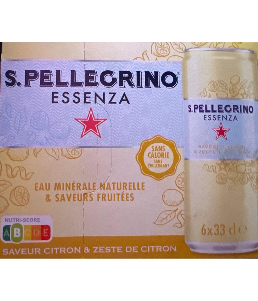 EAU MINERALE NATURELLE ET SAVEURS FRUITEES (SAVEUR CITRON ET ZESTE DE CITRON) 6 X 33 CL