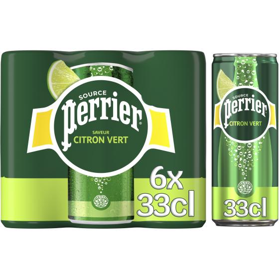 PERRIER EAU GAZEUSE AROMATISEE CITRON VERT 6X33CL